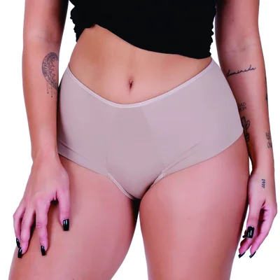 chocolate calcinha conforto dupla na lateral feminina clamar em microfibra 3171