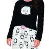 detalhe pijama longo feminino clamar panda ii 5013