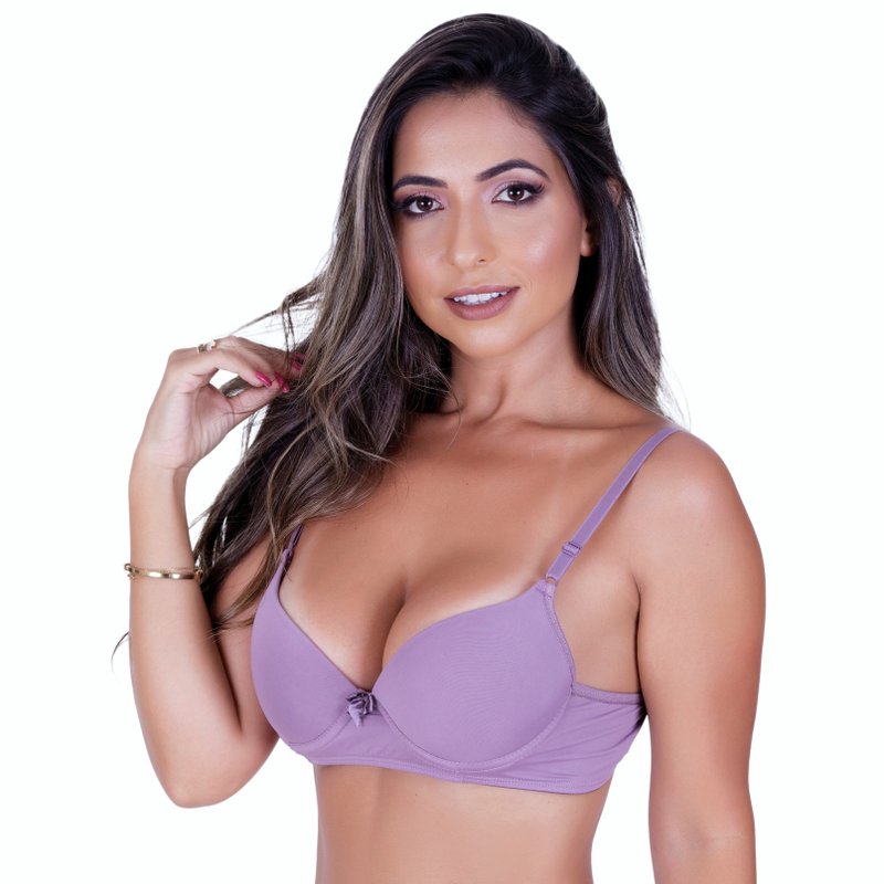 satin sutia basico com base e aro plastico feminino clamar em microfibra 2235