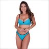 frente poa azul conjunto com bojo calcinha fio duplo feminino clamar em microfibra 4205