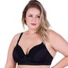 frente preto sutia plus size com bojo feminino clamar em microfibra e renda no bojo 4236