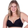 frente preto sutia plus size com bojo drapeado feminino clamar em microfibra 4239