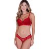 8255 rubi conjunto com bojo e calcinha fio duplo feminino clamar em tulle e renda 8252